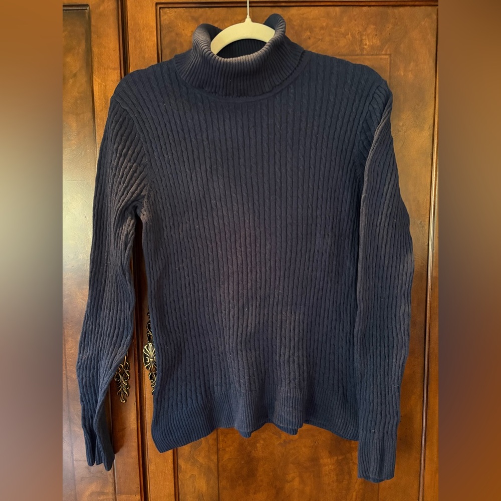 JEANNE PIERRE Black Ribbed Sweater